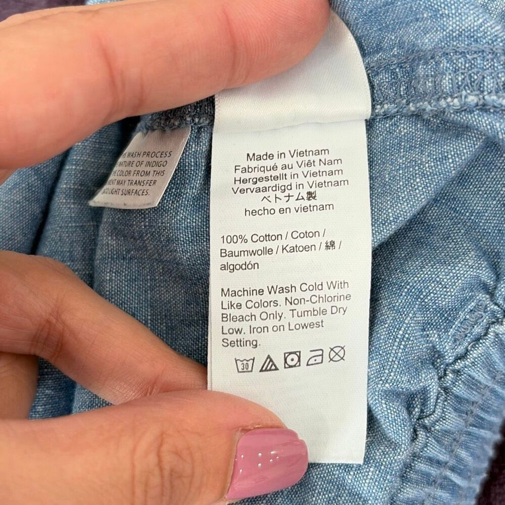 J.Crew Point Sur Seaside Drawstring Chambray Cott… - image 5